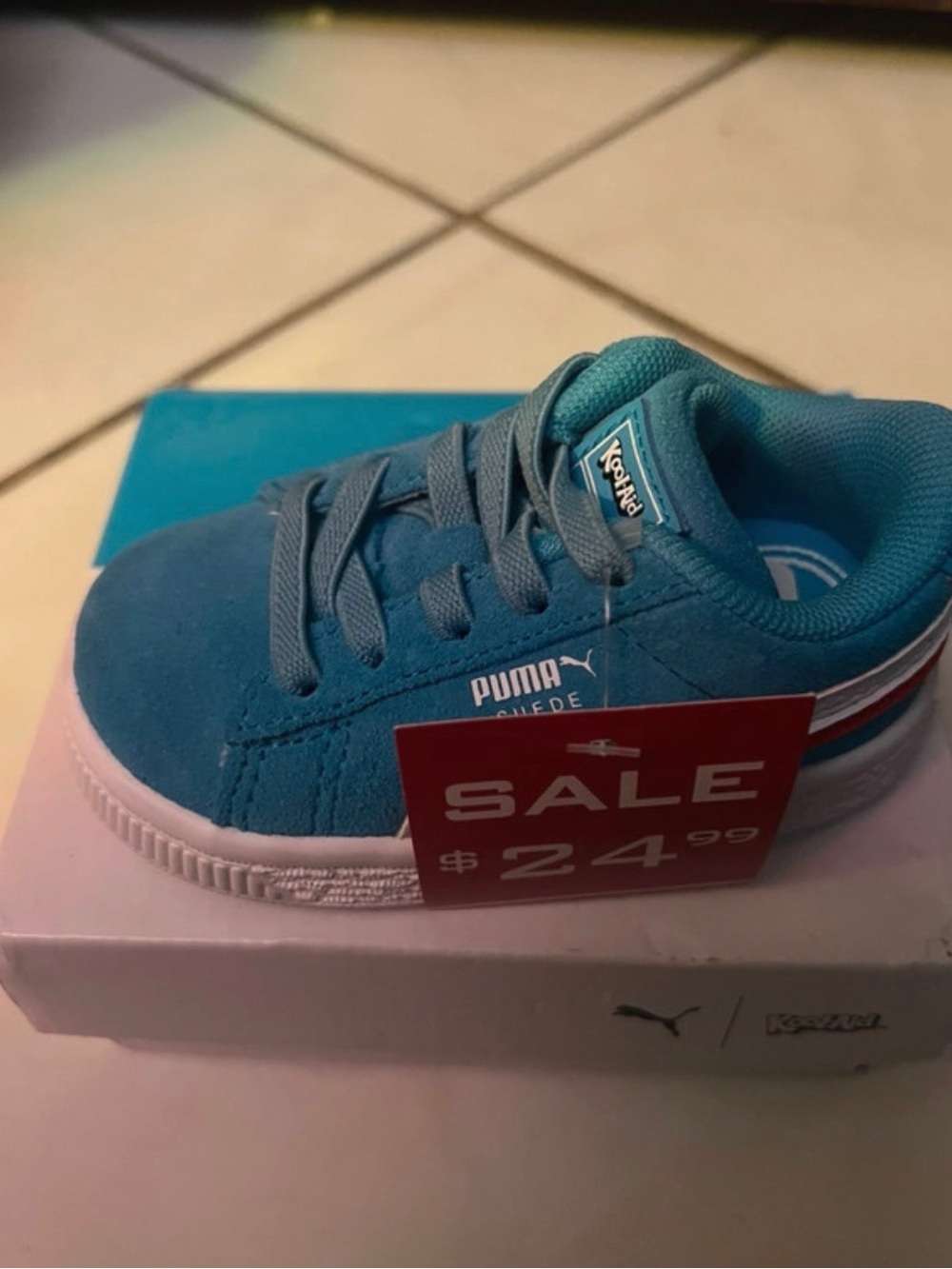Puma Kids Blue Suede Sneaker